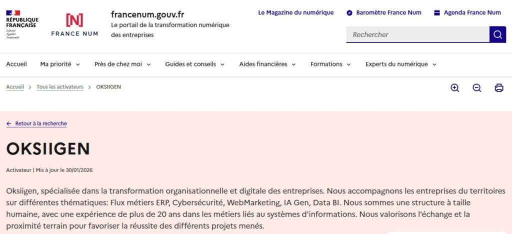 Pourquoi choisir un expert numérique référencé France Num ? L’engagement OKSIIGEN
